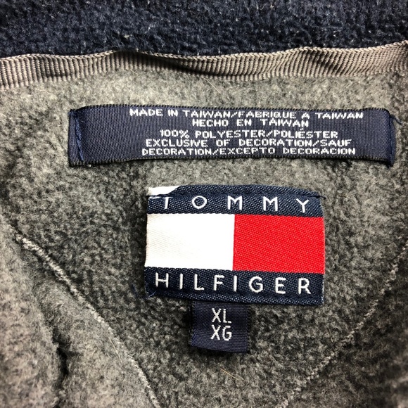 Vintage 90s Tommy Hilfiger Spell Out Fleece - Picture 3 of 8